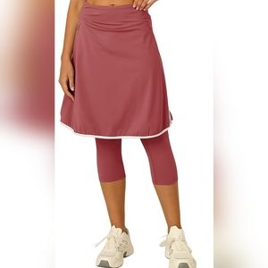 Women's Knee Length Golf Skirts with Capri Pants Workout Yoga Athletic. Size XL